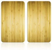 Protecții de aragaz 2 buc. din sticlă temperată 52x30 cm Wooden – Maximex