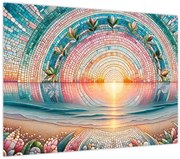 Tablou – Mozaic al soarelui la apus (70x50 cm)