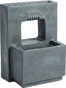 Outsunny Fântână arteziană în 2 trepte, fântână de grădină cu iluminare LED, ghiveci pentru plante, pompă, aspect piatră, reglabil 45 x 31,5 x 58,5 cm | Aosom Romania