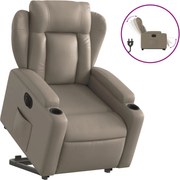 vidaXL Fotoliu rabatabil electric cu ridicare, cappuccino