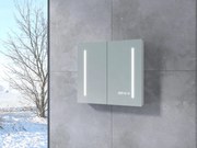 Sevilla White Dulap cu două uși și oglindă, LED 60 cm