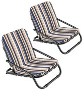 Set de 2 scaune de plajă cu pernă