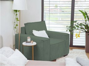 Fotoliu cu taburet SMART SET, verde inchis