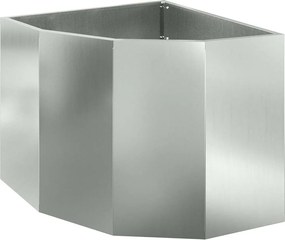 vidaXL Ghiveci de colț Argintiu 60 x 60 x 50 cm Oțel galvanizat