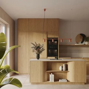 Sollux SL.2715 - Lustră pe cablu KARBON 4xGU10/10W/230V portocalie
