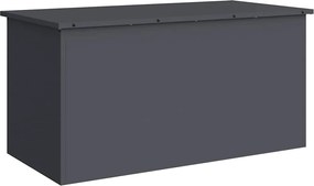 vidaXL Cutie de depozitare exterioară Antracit 100 x 50,5 x 50 cm Oțel