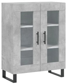 827816 vidaXL Dulap, gri beton, 69,5x34x90 cm, lemn compozit