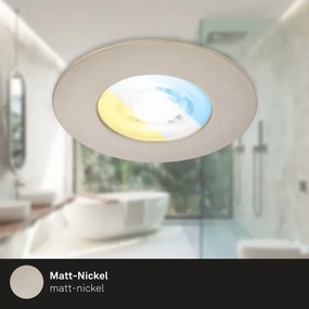 Briloner 7605032 - Set cu 3 LED-uri, corp de iluminat încastrat pentru baie, 3xLED/4,9W/230V, IP44, crom mat