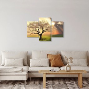 Tablou cu copac pe luncă (90x60 cm)