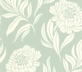 Tapet Chatsworth, Duck Egg Blue Luxury Floral, 1838 Wallcoverings, 5.3mp / rola