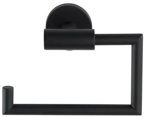 WENKO 24240100 - Suport pentru hârtie igienică BOSIO BLACK, 15 x 10,5 cm, inox/argintiu