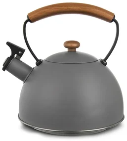 Ceainic inox cu fluier WOODEN, 2,9 l