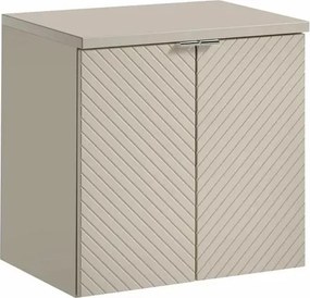 Set dulap baza suspendat 60 cm cu blat Comad Viva bej cașmir mat