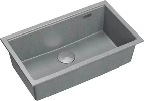 Chiuveta compozit sub blat Quadron Logan 110 gri - inox 76x44 cm