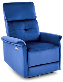 Fotoliu recliner Semir velvet bleumarin H108 cm