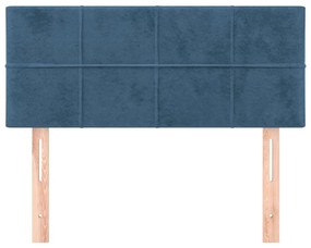 Tablie de pat, albastru inchis, 80x5x78 88 cm, catifea 1, Albastru inchis, 80 x 5 x 78 88 cm