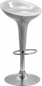 Scaun de bar argintiu ABS 101 - Elegant, Reglabil, Suport pentru Picioare