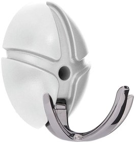 Cârlig alb/argintiu lucios de montat pe perete din plastic Tick – Spinder Design
