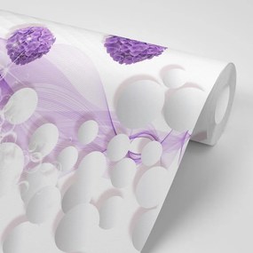 Tapet flori cu fundal abstract