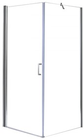 Cabină de duș pătrată Monica MONICA80 cu ușă batantă, 80x80x190 cm