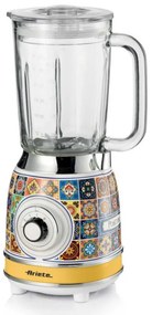 Blender Ariete Positano 0583/0P, 1000W, 1.5 L, 4 viteze + PULSE, Zdrobire gheata, Alb/Galben