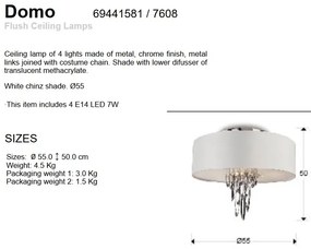 Plafonier modern diametru 55cm, LED Domo 69441581 / 7608