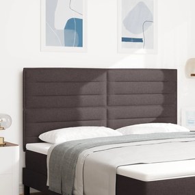 vidaXL Tăblie Design Linii Maro Închis 180 cm Țesătură