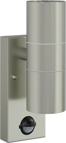 vidaXL Lumină de perete pentru exterior Argintiu 7 x 10 x 22 cm