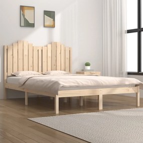 3103758 vidaXL Cadru de pat, 140x190 cm, lemn masiv de pin