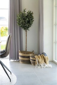 Pătură Sintra, negru-alb-maro 170x130 cm