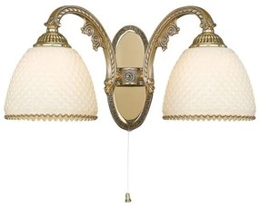 Aplica de perete din alama 2 brate design italian 7105