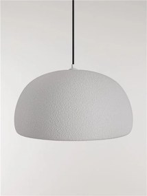 Lustra suspendata cu textura granulata Davo 50cm, gri piatra