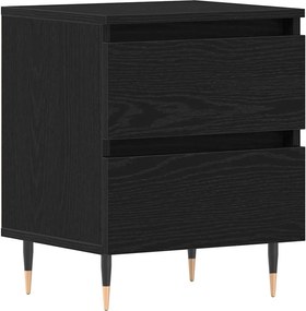 vidaXL Dulap de noapte Stejar Negru 40 x 35 x 50 cm Lemn compozit