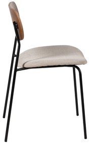 Scaune de dining maro/crem 4 buc. Moe – Ixia