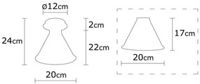 Plafonieră în culoarea bronz cu abajur din metal ø 20 cm Berceste – Opviq lights