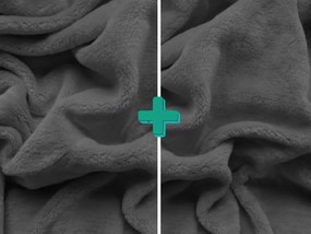 2x Cocolino microplus cu elastic SOFT 90x200 cm gri inchis