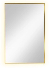 Baltica Design Tiny Border Straight oglindă 60x90 cm dreptunghiular cu iluminare auriu 5904107904689
