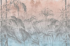 Tablou - Plante tropicale pe perete (90x60 cm)