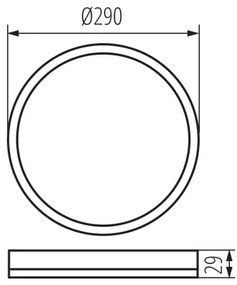 Kanlux 31514 - Plafonieră LED AZPO, 18,5 W/230 V, Ø 29 cm, IP54, albă