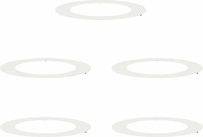 vidaXL potrivit pentru inele de copac plat 5 pcs Alb Ø60 / 90 cm Oțel