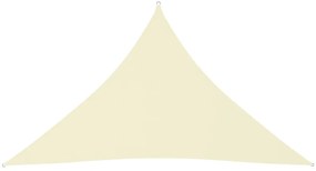 Panza parasolar, crem, 4x4x5,8 m, tesatura oxford, triunghiular