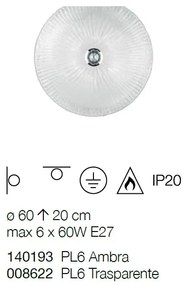 Plafoniera eleganta diametru 60cm SHELL PL6 008622
