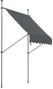 Outsunny Parasolar Manual Retractabil cu Manivela 200x120x210-300 cm cu Inaltime Ajustabila Impermeabil si Anti-UV Gri Inchis | Aosom Romania