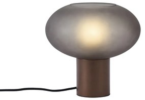 Lampă de masă de design bronz cu sticlă gri mat - Umbrella