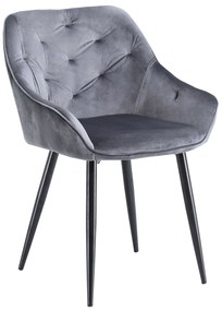 Scaun de sufragerie Krysta (cenușiu + negru). Promo -6%. 1039670