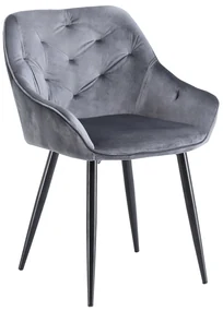 Scaun de sufragerie Krysta (cenușiu + negru). Promo -6%. 1039670