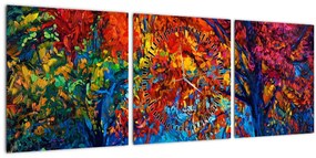 Tablou cu pictura naturii (cu ceas) (90x30 cm)