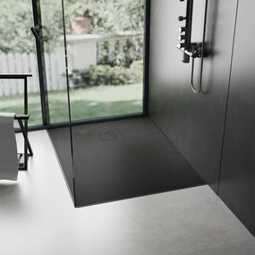 Cadita pentru dus Magnum neagra 90x90