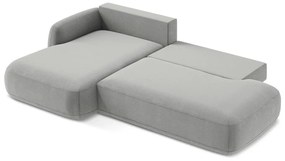 Colțar gri deschis extensibil (cu colț pe partea stângă/cu șezlong) Hale – Makamii