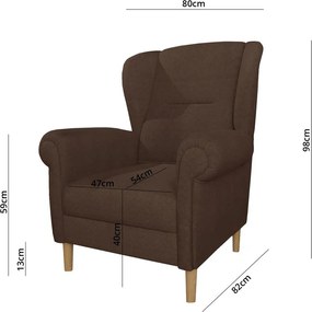 Fotoliu maro închis wing Swan – Ropez